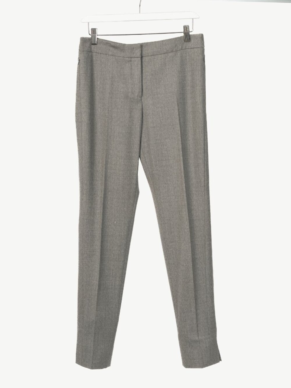 Akris Punto Grey Wool-Flannel Slim Trousers